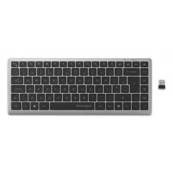 Kensington KB435 EQ belaidė daugelio įrenginių kompaktiška klaviatūra su įkraunama baterija