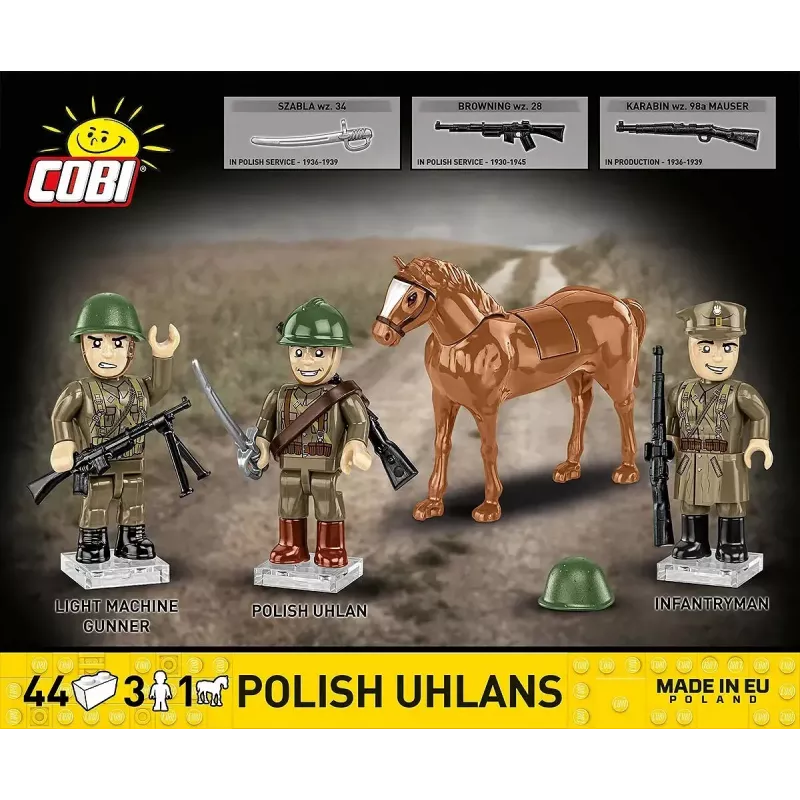 Cobi Blokai Lenkų Ulėnai 44 elementų konstravimo rinkinys COIB-2062