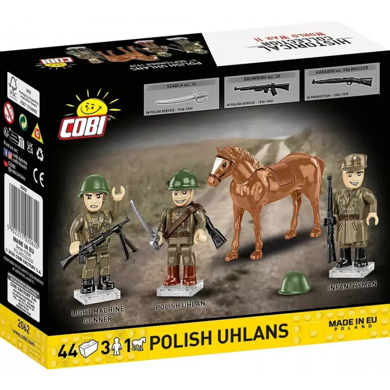 Cobi Blokai Lenkų Ulėnai 44 elementų konstravimo rinkinys COIB-2062