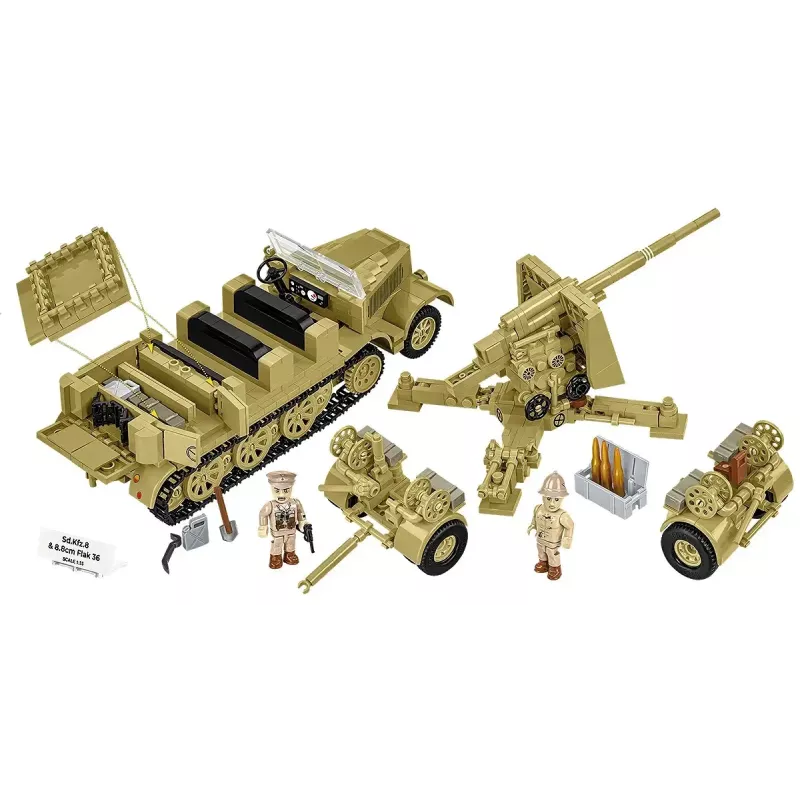 Cobi konstruktorius Sd.Kfz.8 su 8.8 cm Flak 36 pabūklu, 975 dalių