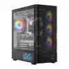 Kompiuterio korpusas MODECOM VOLCANO AQ400 ARGB MIDI Juodas — MODECOM MC-A-AQ400-4FA-B