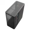 Kompiuterio korpusas MODECOM VOLCANO AQ400 ARGB MIDI Juodas — MODECOM MC-A-AQ400-4FA-B