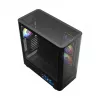Kompiuterio korpusas MODECOM VOLCANO AQ400 ARGB MIDI Juodas — MODECOM MC-A-AQ400-4FA-B