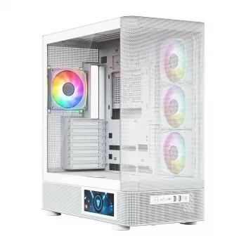 MODECOM VOLCANO AQ400 ARGB MIDI kompiuterio korpusas, baltas