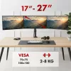 Laikiklis monitoriams MACLEAN MC-137 — dujinė spyruoklė, 3 monitoriams 17–27 colių, 2–8 kg kiekvienam, juodas