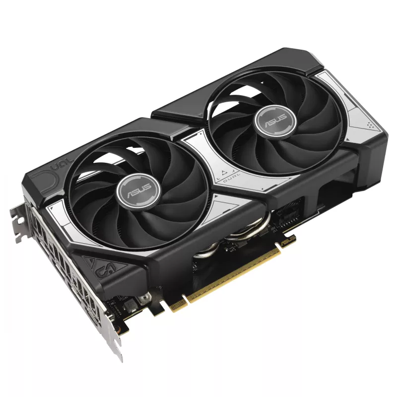Vaizdo plokštė ASUS GeForce RTX 5060 Ti Dual — 8 GB GDDR7, 128 bitų, PCIe 5.0, aktyvus aušinimas (2 ventiliatoriai), maks. 7680×4320
