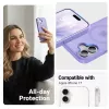 Crong Hybrid Matte Magnetic dėklas iPhone 17 — permatoma levandų spalva, PC+TPU