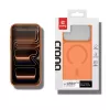 Crong Hybrid Matte Magnetic dėklas iPhone 17 Pro — PC+TPU, permatoma oranžinė