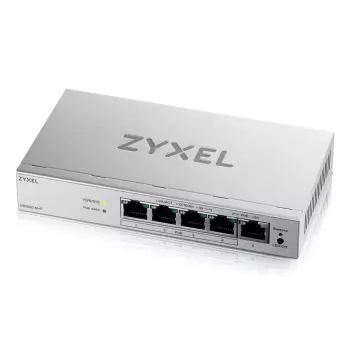 Valdomas L2 Gigabit PoE stalinis komutatorius Zyxel GS1200-5HPV3 — 5x Gigabit (10/100/1000), PoE, DC-in, 10 Gbps perjungimo talpa