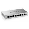 Valdomas L2 Gigabit Ethernet jungiklis Zyxel GS1200-8V3 — 8x RJ-45 10/100/1000, 16 Gbit/s, MAC 4000, stalinis, pilkas