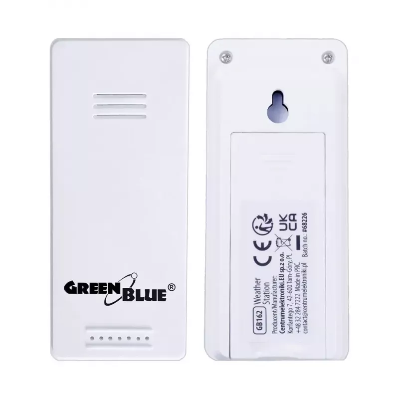 Belaidė orų stotelė GreenBlue GB169 – vidaus/lauko temperatūra ir drėgmė, laikrodis, žadintuvas, atstumas iki 60 m, °C/°F pasirinkimas