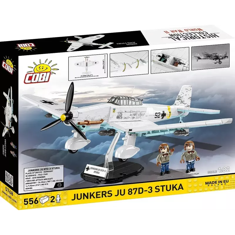Cobi kaladėlės Junkers JU 87D-3 Stuka lėktuvo konstruktorius 556 dalių