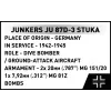 Cobi kaladėlės Junkers JU 87D-3 Stuka lėktuvo konstruktorius 556 dalių