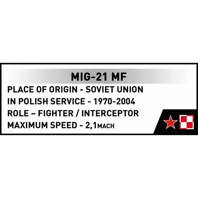 Konstruktorius Cobi Mig-21 MF 381 dalių lėktuvo modelio rinkinys