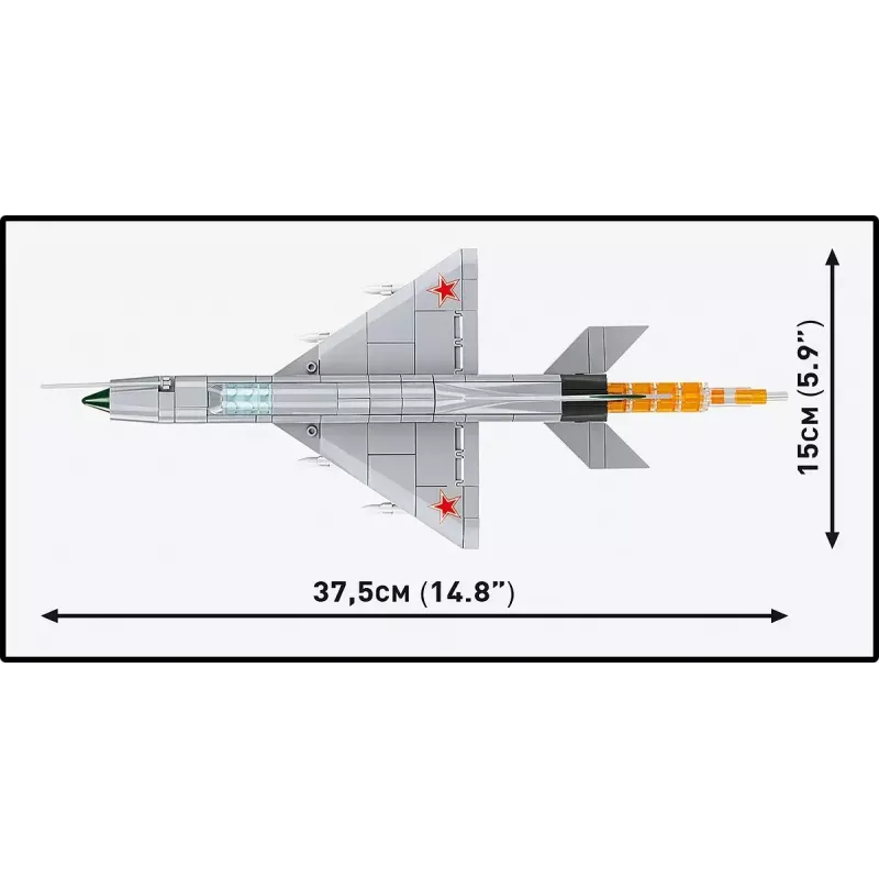 Konstruktorius Cobi Mig-21 MF 381 dalių lėktuvo modelio rinkinys