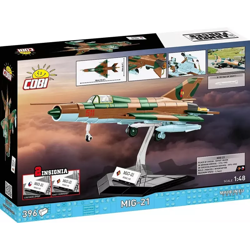 Cobi MiG-21 modelio rinkinys 396 dalys – Cobi blokelių konstravimo rinkinys