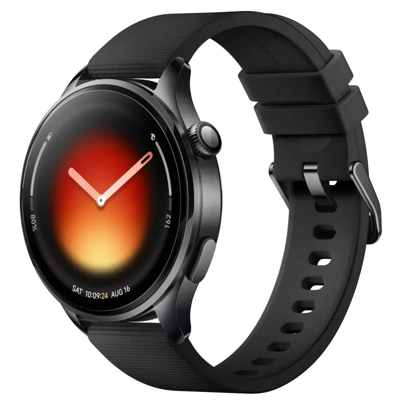 Išmanusis laikrodis Xiaomi Watch 5 — AMOLED 1,54 colio 480x480, Bluetooth 5.4, atsparus vandeniui, širdies ritmo matuoklis, juodas