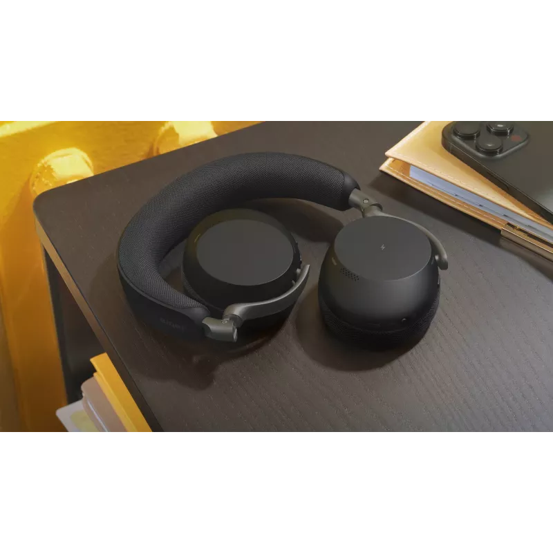 Jabra Evolve3 75 - MS Link390c - Juoda, Belaidis, 20 - 20000 Hz, Skambučiai/Muzika, 180 g, Ausinės, Juodos