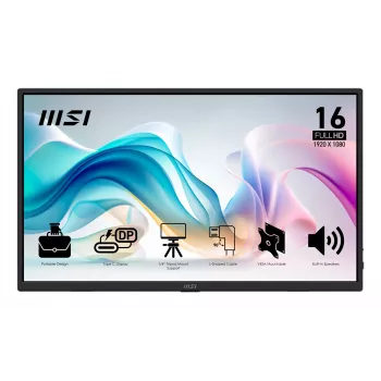 Nešiojamas monitorius MSI PRO MP165 E6 15,6 colio LED Full HD juodas