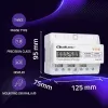 Trifazis DIN bėgio elektros energijos skaitiklis QOLTEC 50978 — 400V, 100A