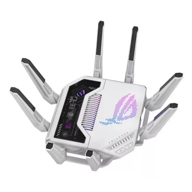 ASUS ROG Rapture GT-BE19000AI belaidis maršrutizatorius 10 Gigabit Ethernet trijuostis (2,4 GHz / 5 GHz / 6 GHz) Baltas