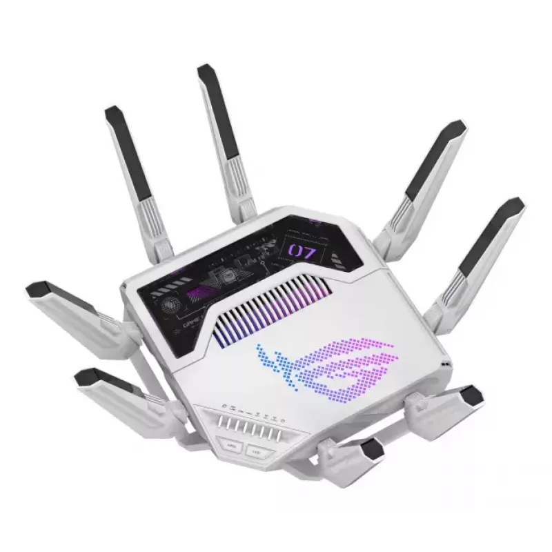 ASUS ROG Rapture GT-BE19000AI belaidis maršrutizatorius 10 Gigabit Ethernet trijuostis (2,4 GHz / 5 GHz / 6 GHz) Baltas