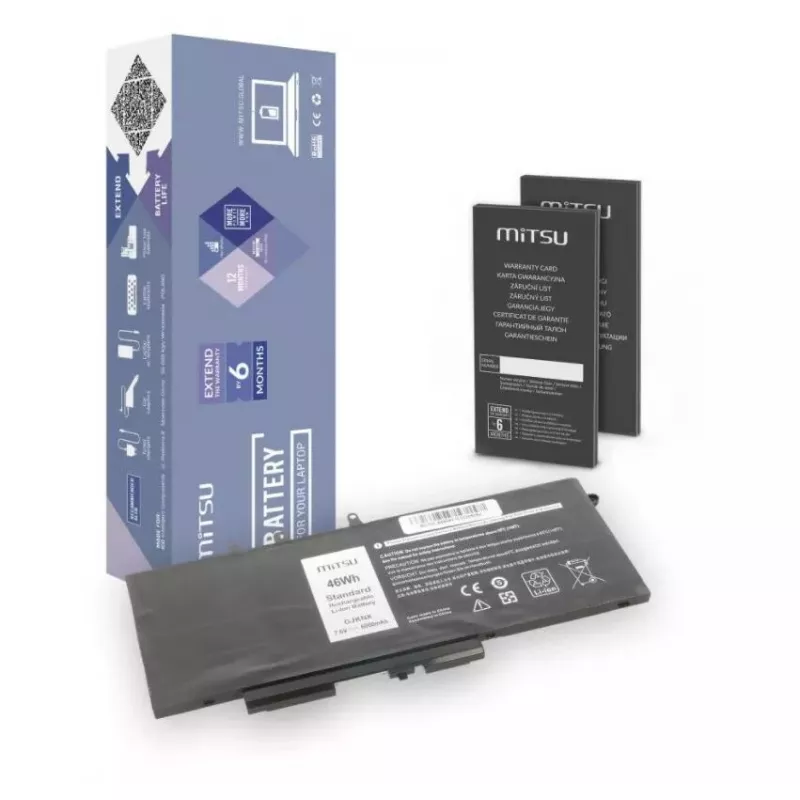 MITSU 5BM335 nešiojamojo kompiuterio baterija, skirta Dell, 6000 mAh
