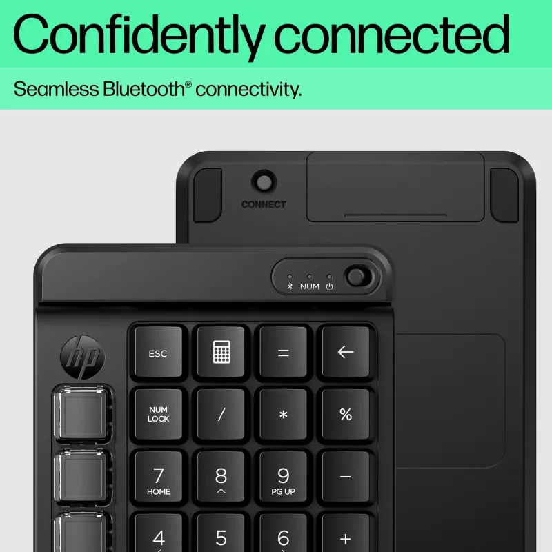 HP 430 programuojama belaidė klaviatūra, belaidis ryšys, Bluetooth, mechaninė, juoda