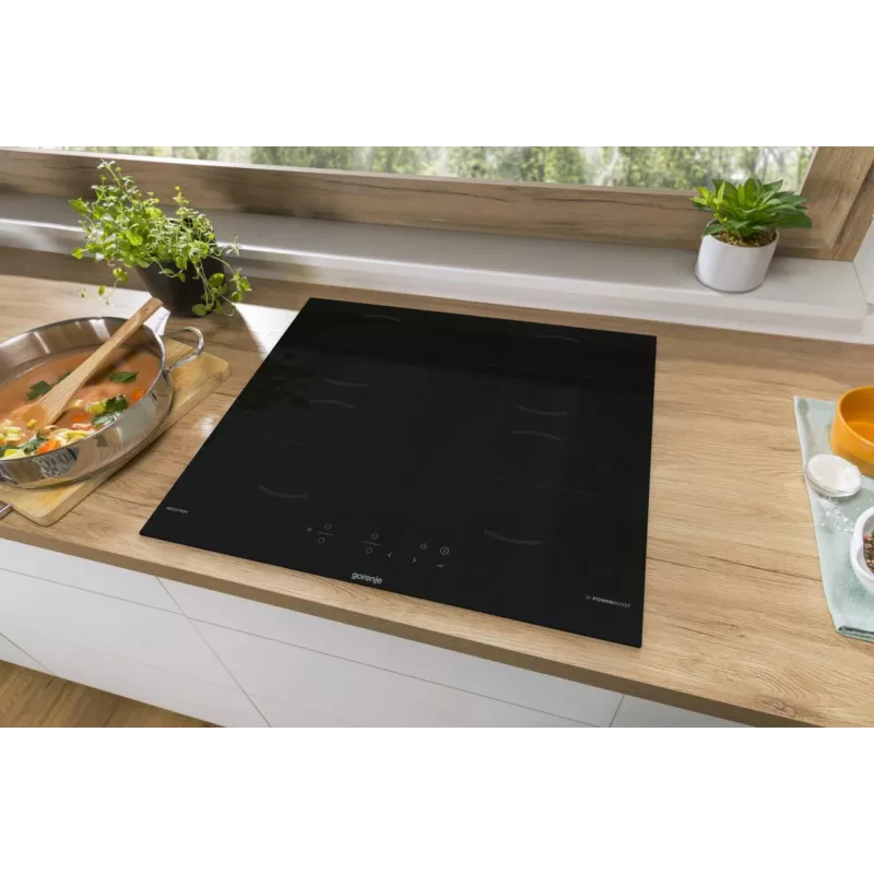 Gorenje GI6401BSCE juoda įmontuojama 59 cm indukcinė kaitlentė su 4 zonomis