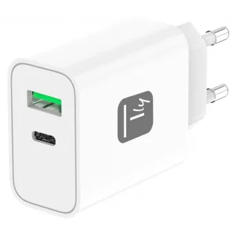 Techly IPW-USB-30WACG belaidis įkroviklis mobiliesiems įrenginiams, universalus, baltas, AC, greitasis įkrovimas, patalpoms