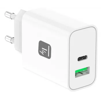Techly IPW-USB-30WACG belaidis įkroviklis mobiliesiems įrenginiams, universalus, baltas, AC, greitasis įkrovimas, patalpoms