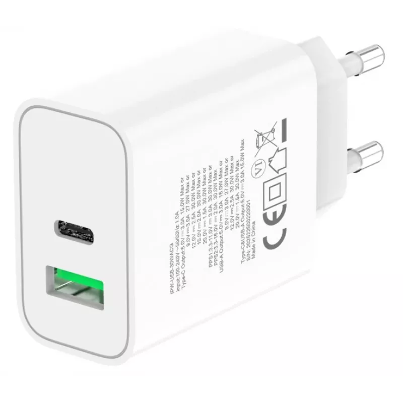 Techly IPW-USB-30WACG belaidis įkroviklis mobiliesiems įrenginiams, universalus, baltas, AC, greitasis įkrovimas, patalpoms