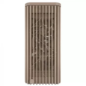 PC korpusas ASUS ProArt PA401 Wood Edition Smėlio spalvos — mid-tower, metalinis priekinis skydelis