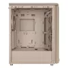 PC korpusas ASUS ProArt PA401 Wood Edition Smėlio spalvos — mid-tower, metalinis priekinis skydelis