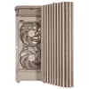 PC korpusas ASUS ProArt PA401 Wood Edition Smėlio spalvos — mid-tower, metalinis priekinis skydelis