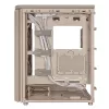 PC korpusas ASUS ProArt PA401 Wood Edition Smėlio spalvos — mid-tower, metalinis priekinis skydelis