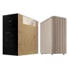 PC korpusas ASUS ProArt PA401 Wood Edition Smėlio spalvos — mid-tower, metalinis priekinis skydelis