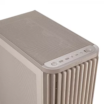 ASUS ProArt PA401 Wood Mesh PWM kompiuterio korpusas — ATX, medinis, 2×160 mm priekyje, 1×120 mm gale, 2×3,5 colio + 2×2,5 colio vietos