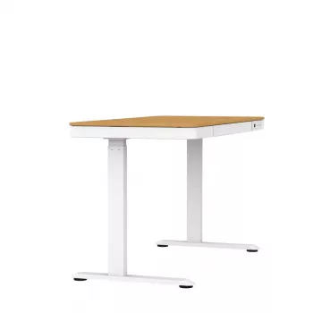 Reguliuojamo aukščio elektrinis stalas ActiveJet ET119W-C 140x70 cm — 1 variklis, aukštis 725–1225 mm, baltas/ąžuolas