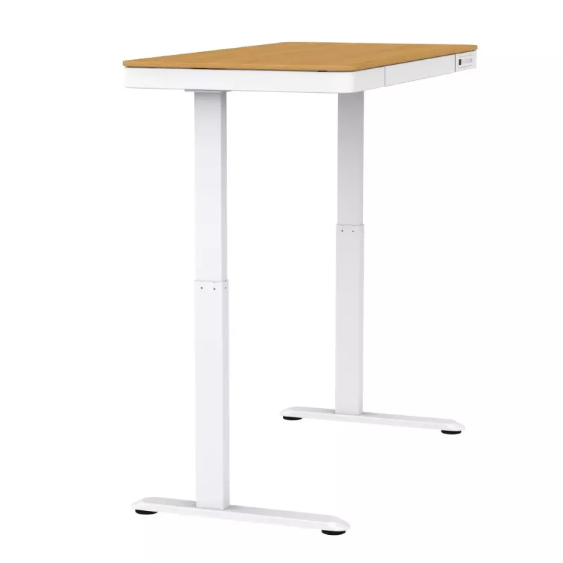 Reguliuojamo aukščio elektrinis stalas ActiveJet ET119W-C 140x70 cm — 1 variklis, aukštis 725–1225 mm, baltas/ąžuolas