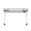 Reguliuojamo aukščio elektrinis stalas ActiveJet ET119W-C 140x70 cm — 1 variklis, aukštis 725–1225 mm, baltas/ąžuolas
