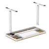 Reguliuojamo aukščio elektrinis stalas ActiveJet ET119W-C 140x70 cm — 1 variklis, aukštis 725–1225 mm, baltas/ąžuolas
