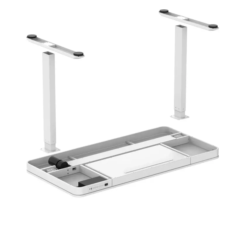 Aktyvus stalas su elektriniu aukščio reguliavimu ActiveJet ET119W-C 140x70 cm, eiga 50 cm, apkrova 45 kg, baltas