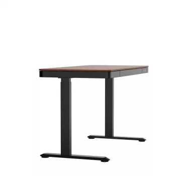 Stalas ActiveJet ET119W-C elektrinis reguliuojamo aukščio 140x70 cm juoda/riešutas su USB-A ir USB-C prievadais