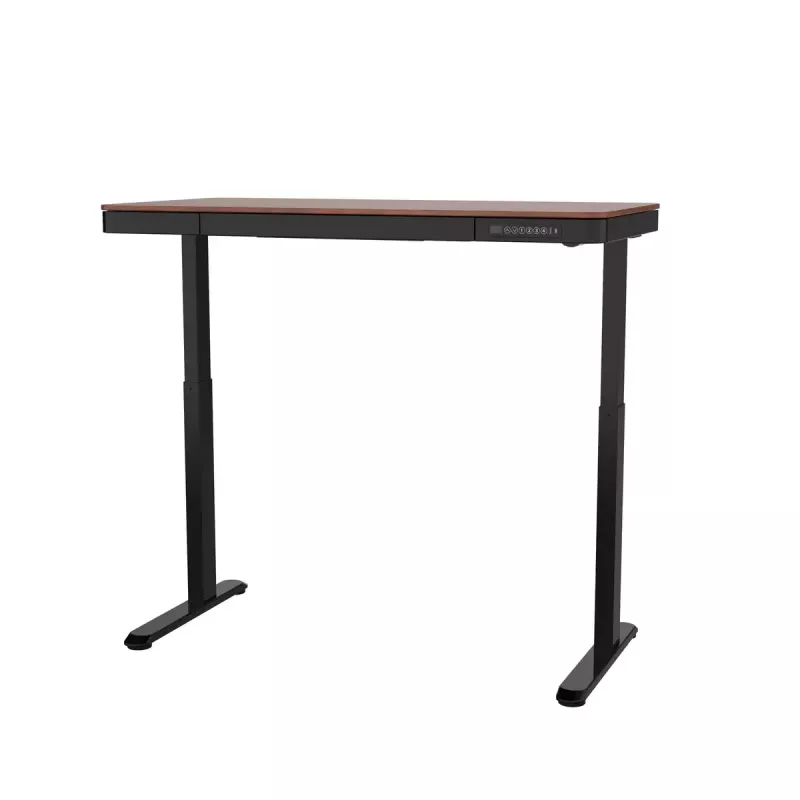 Stalas ActiveJet ET119W-C elektrinis reguliuojamo aukščio 140x70 cm juoda/riešutas su USB-A ir USB-C prievadais