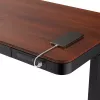 Stalas ActiveJet ET119W-C elektrinis reguliuojamo aukščio 140x70 cm juoda/riešutas su USB-A ir USB-C prievadais
