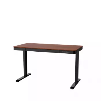 Stalas ActiveJet ET119W-C elektrinis reguliuojamo aukščio 140x70 cm juoda/riešutas su USB-A ir USB-C prievadais