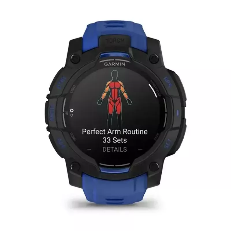 Išmanusis laikrodis GARMIN Instinct 3 AMOLED 1,2 colio GPS, 45 mm korpusas, 390x390 ekranas, 10 ATM, Li-Ion baterija