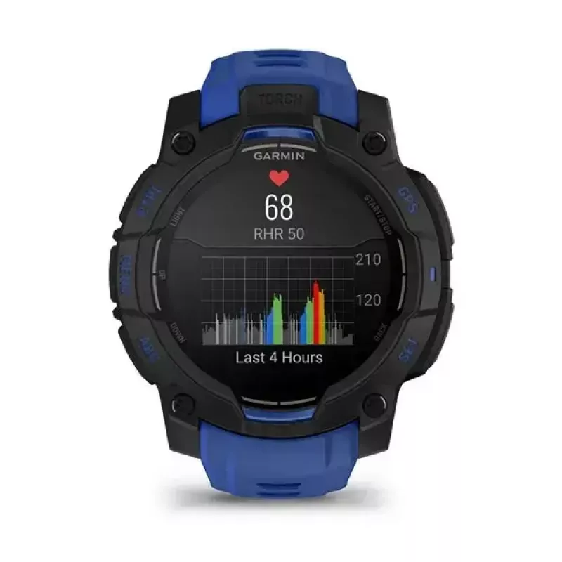 Išmanusis laikrodis GARMIN Instinct 3 AMOLED 1,2 colio GPS, 45 mm korpusas, 390x390 ekranas, 10 ATM, Li-Ion baterija