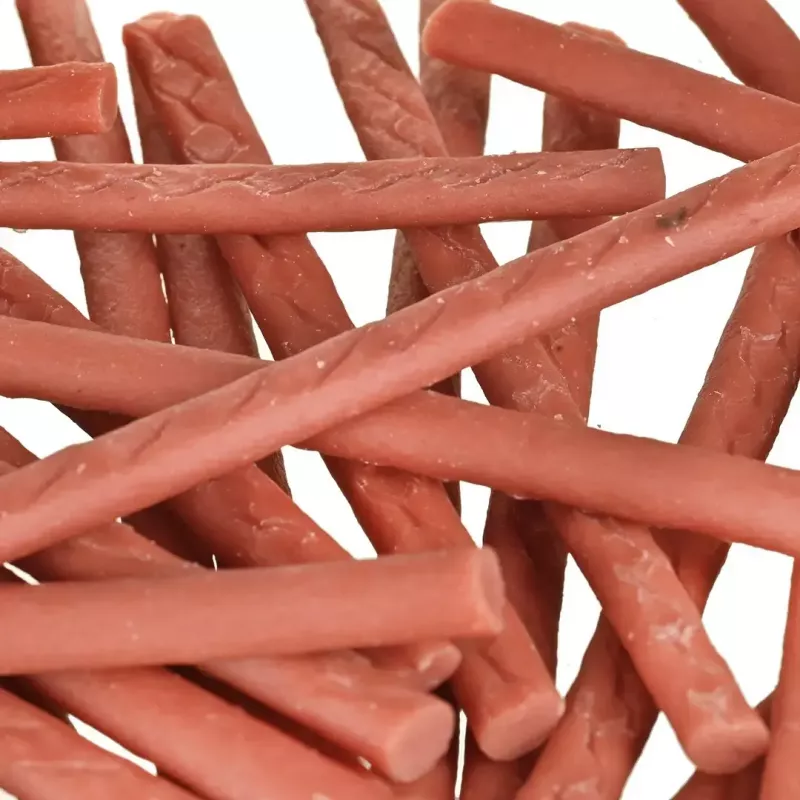 Šunų skanėstas PETITTO Kabanos su lašiša 500 g – lašišiniai kabanosai šunims